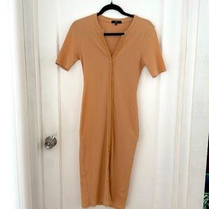 7 For All Mankind Ribbed khaki dress– Size Small